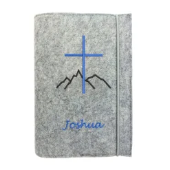 Sale Gotteslobhülle Bergkreuz Name personalisierbar. Filz Farbwahl Gotteslobhülle