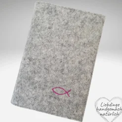 Best Gotteslobhülle Filz ICHTYS FISCH Einband Gesangbuch *personalisierbar  KL220 Gotteslobhülle