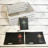 Best Gotteslobhülle Gebetbuchhülle Kunstleder schwarz mit Kreuz personalisiert Gotteslobhülle