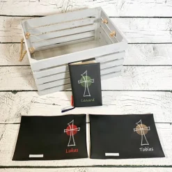 Best Gotteslobhülle Gebetbuchhülle Kunstleder schwarz mit Kreuz personalisiert Gotteslobhülle