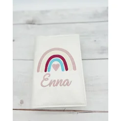 Sale Gotteslobhülle Regenbogen Hülle Geschenk Kommunion Geschenkidee personalisiert Kunstleder edel optional Rosenkranztasche Gotteslobhülle