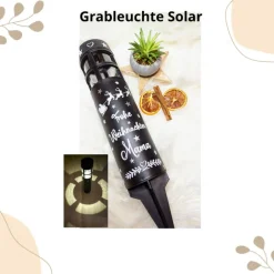 Best Grabbleuchte, Grabkerze, weihnachtlich, Solar Trauerkerzen