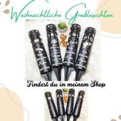 Best Grabbleuchte, Grabkerze, weihnachtlich, Solar Trauerkerzen
