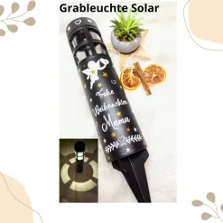 Best Grabbleuchte, Grabkerze, weihnachtlich, Solar Trauerkerzen