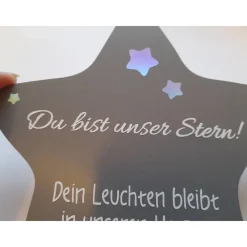 Sale Grabdeko Kindergrab | Deko für Sternenkinder | Grabgestaltung Kind | Regenbogenfolie | wetterfest Gedenksteine