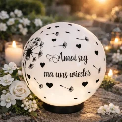 Best Grablicht Solar Sternenkind – Individuelles Licht als Grabschmuck mit persönlicher Gravur Trauerkerzen