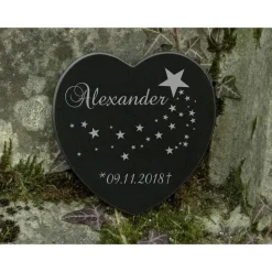 Clearance Grabschmuck Sternenkind Gravur Name Datum Marmor Grabdekoration Grabstein Engel Baby Gedenksteine