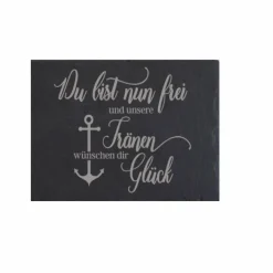 Sale Grabschmuck Trauerschild Grab Schmuck Friedhof Grabplatte Stein Schiefer schwarz Steinplatte Platte Garten Erde Gedenksteine
