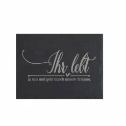 Sale Grabschmuck Trauerschild Grab Schmuck Friedhof Grabplatte Stein Schiefer schwarz Steinplatte Platte Garten Erde Gedenksteine