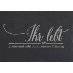 Sale Grabschmuck Trauerschild Grab Schmuck Friedhof Grabplatte Stein Schiefer schwarz Steinplatte Platte Garten Erde Gedenksteine