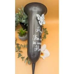Trauerkerzen|Flockiplotti Grabvase, Grabdeko, Grabschmuck