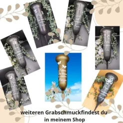 Trauerkerzen|Flockiplotti Grabvase, Grabdeko, Grabschmuck