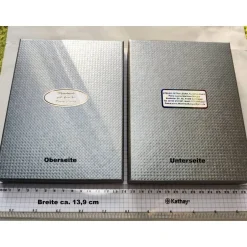 Discount Große Elegante Schmuckschachtel/-Etui 18,3x13,9x3,6cm Geschenkverpackung für Collier/Schmuckset Silber-Grau strukturiert Geschenkverpackungen