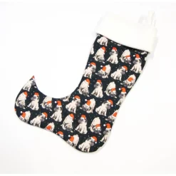 Outlet Großer Nikolausstiefel Nikolaussocke Nikolausstrumpf handgefertigt Mopsi mit Nikolausmütze personalisierbar mit  Namen Nikolausstiefel