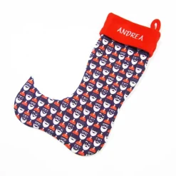 Sale Großer Nikolausstiefel Nikolaussocke Nikolausstrumpf handgefertigt mit Nikolausgesicht Mütze personalisierbar mit  Namen Nikolausstiefel