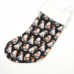 Best Großer Nikolausstiefel Nikolaussocke Nikolausstrumpf handgefertigt Mopsi Hund personalisierbar mit Namen Nikolausstiefel