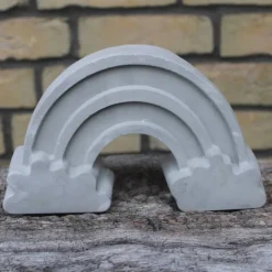 Gedenksteine|Lilly-ART_Bauchabdrücke Großer Regenbogen aus Beton für Grabschmuck oder Gedenkecke