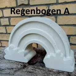 Outlet Großer Regenbogen aus Beton für Grabschmuck oder Gedenkecke, 2. Wahl Gedenksteine
