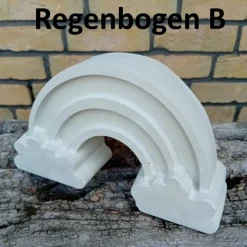 Outlet Großer Regenbogen aus Beton für Grabschmuck oder Gedenkecke, 2. Wahl Gedenksteine