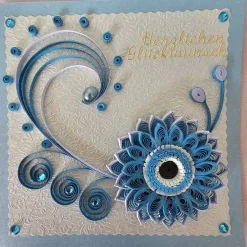 Glückwunschkarten|Handmade by Svetlana Grußkarte in der Quilling Technik, Klappkarte, Handarbeit