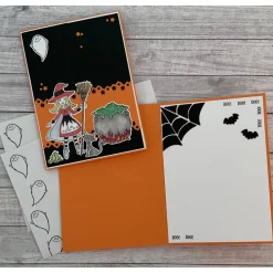 Grußkarten / Glückwunschkarten zu Halloween, „Hexe oder Kürbis gratulieren zum Geburtstag“, Handarbeit, Stampin’Up! Accessoires