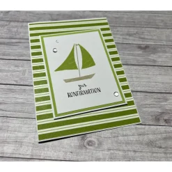 Clearance Grußkarten / Glückwunschkarten zur Konfirmation, Segensfeste, festlicher Anlass, Segelboot, Stampin‘ Up!, Handarbeit Glückwunschkarten