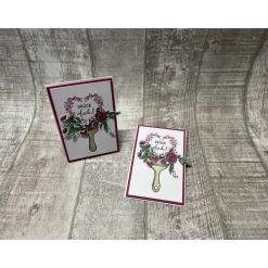 Clearance Grußkarten Glückwunschkarten „Drück dich“ Cards Geburtstag Muttertag Valentinstag Anlass Blumen Herz Stampin‘ Up! Glückwunschkarten