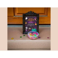 Accessoires|Herzblutmaedl Gruselige Halloween Haus Deko - Türschild mit Skelett Motiv als Print in DIN A4 | Einzigartige Halloween Dekoration | Ki