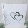Clearance Gästebuch Hearts Silber Hochzeitsgästebuch