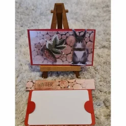 Sale Gutscheinverpackung " Winter " Tannenzapfen , Eichhörnchen , Holzoptik Geschenkverpackungen