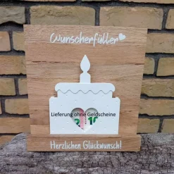 Clearance Gutscheinverpackung Geburtstagstorte aus Raysin für Geldgeschenke oder Gutscheine Geldgeschenke