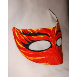 Outlet Halbmaske, Feuervogel, Feuerteufel, Teufel, handbemalt, Tiermaske, Pappmache Masken