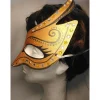 Hot Halbmaske, Phantasievogel, Vogel, handbemalt, Tiermaske, Pappmache Masken