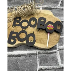Schokolade & Süßigkeiten|Martinas Bastelei Halloween BOO Lollihalter | Tischdeko | Mitgebsel | Gastgeschenk | Stanzteil