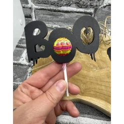 Schokolade & Süßigkeiten|Martinas Bastelei Halloween BOO Lollihalter | Tischdeko | Mitgebsel | Gastgeschenk | Stanzteil