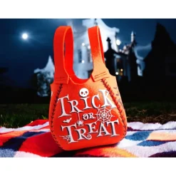 Accessoires|Nelliels Nähstube Halloween Filzbeutel mit süßen Katzengeistern – Trick or Treat Tasche – Handgemacht für Kinder