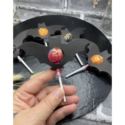 Schokolade & Süßigkeiten|Martinas Bastelei Halloween Fledermaus Lollihalter | Tischdeko | Mitgebsel | Gastgeschenk | Stanzteil