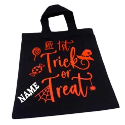 Online Halloween Tasche mit Namen Beutel Tragetasche My first Trick or Treat Taschen