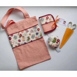 Hot Handarbeitstasche, Handarbeitsbeutel, Projekttasche,Textiles Gestalten, Grundausstattung, Handarbeitsunterricht Schule Kinder Einschulung