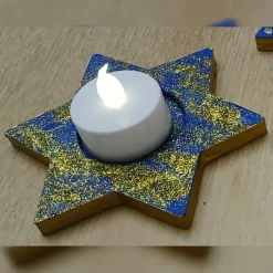Handbemalte Stern Windlicht 3er Set, Windlicht Stern, Weihnachten Dekoration, Stern Windlichter, Weihnachten Windlicht Kerzen & Beleuchtung