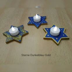 Handbemalte Stern Windlicht 3er Set, Windlicht Stern, Weihnachten Dekoration, Stern Windlichter, Weihnachten Windlicht Kerzen & Beleuchtung