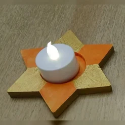 Handbemalte Stern Windlicht 3er Set, Windlicht Stern, Weihnachten Dekoration, Stern Windlichter, Weihnachten Windlicht Kerzen & Beleuchtung