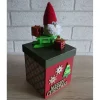 Geschenkverpackungen|CreativBaer Handgefertigte Geschenkverpackung Wichtel auf Schlitten, Schriftzug Merry Christmas
