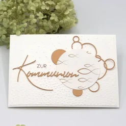 New Handgefertigte Glückwunschkarte zur Kommunion – liebevolle Karte zur Erstkommunion Glückwunschkarten