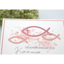 Glückwunschkarten|Kartenmeer Handgefertigte Glückwunschkarte zur Kommunion – liebevolle Karte zur Erstkommunion