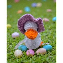 Osterdeko|Haekelhexe Claudia Handgefertigte Häkel-Gans "Frühlingsbote"