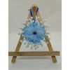 Weihnachtsdeko|Handmade by Svetlana Handgefertigter Anhänger „Eisblume – Himmelblau“, Weihnachtsstern