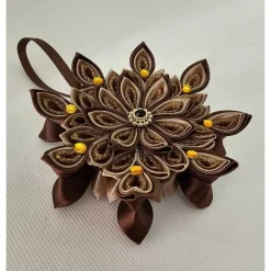 Discount Handgefertigter Weihnachtsstern in Braun-Gold, Durchmesser ca. 10-11 cm Weihnachtsdeko