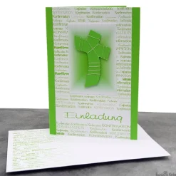 Best Handgemachte Einladungskarte Konfirmation, Kommunion & Firmung mit Kreuz Einladungskarten