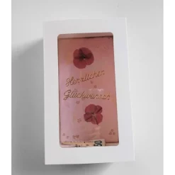 Best Handgemachte Geschenkbox zur Geldgeschenk-Verpackung mit Mohnblüte – Herzlichen Glückwunsch, Unikat, 20,8 x 12,5 x 5 cm Geschenkverpackungen